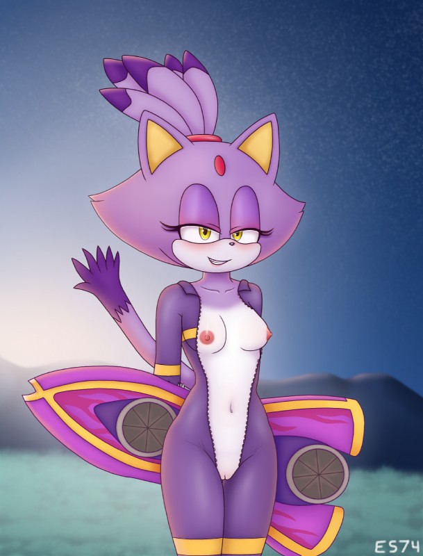 blaze the cat (sonic the hedgehog (series) and etc) created by es74