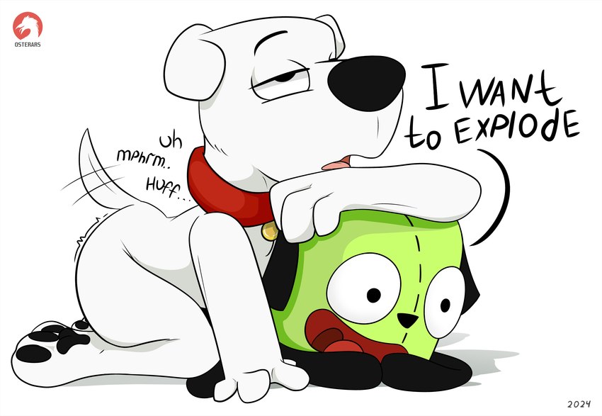 brian griffin and gir (invader zim and etc) created by osterars