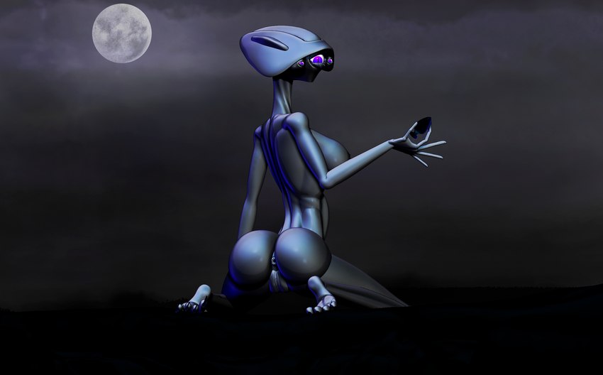 anthro anus athletic breasts butt buttplug female genitals light moon moonlight nude nude_anthro plug_(sex_toy) presenting presenting_anus presenting_hindquarters presenting_pussy pussy seductive sex_toy solo setayad tripod_(war_of_the_worlds) hi_res