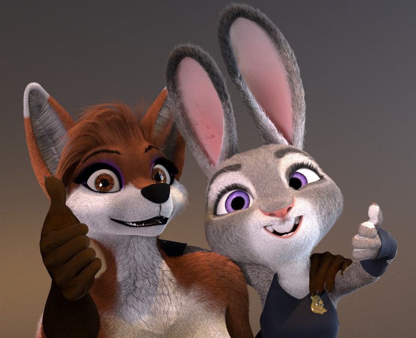 fan character, fox girl, and judy hopps (zootopia and etc) created by ruaidri and titord