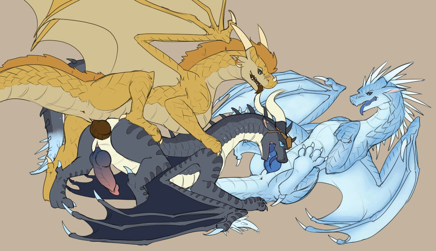 fan character, fatehunter, qibli, and winter (wings of fire and etc) created by darkenstardragon
