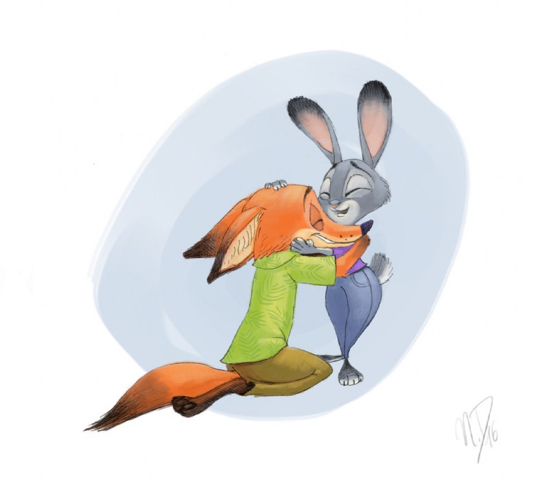 judy hopps and nick wilde (zootopia and etc) created by nikraccoom
