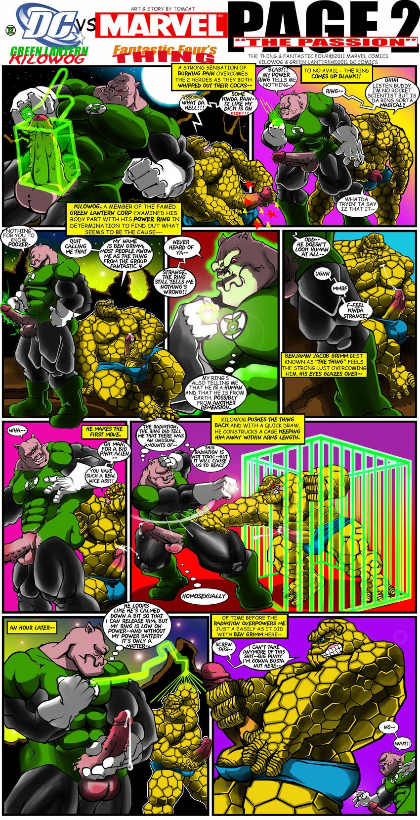 balls bodily_fluids bottomwear clothed clothing dripping duo erection genital_fluids genitals humanoid_genitalia humanoid_penis male masturbation open_bottomwear open_clothing open_pants pants penile penile_masturbation penis precum precum_drip rock shorts tomcat_(artist) kilowog the_thing_(marvel) alien bolovaxian elemental_creature elemental_humanoid humanoid mineral_fauna mineral_humanoid rock_creature rock_humanoid 2011 absurd_res hi_res