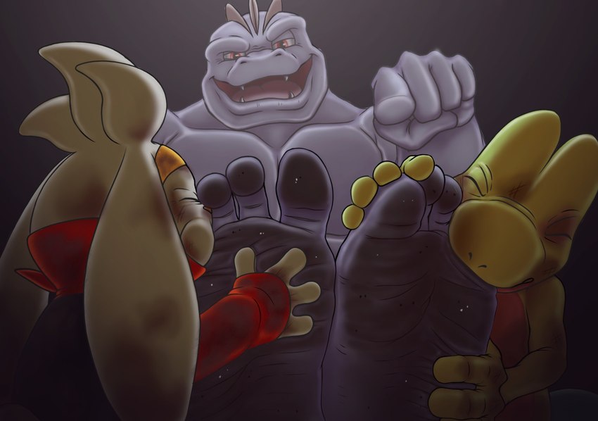 5_toes anthro dirty dirty_feet feet foot_fetish foot_focus foot_in_mouth foot_lick foot_play group licking male male/male soles toe_in_mouth toes tongue trio wrinkled_feet wrinkles pinwin nintendo pokemon generation_1_pokemon machoke pokemon_(species) digital_media_(artwork) hi_res