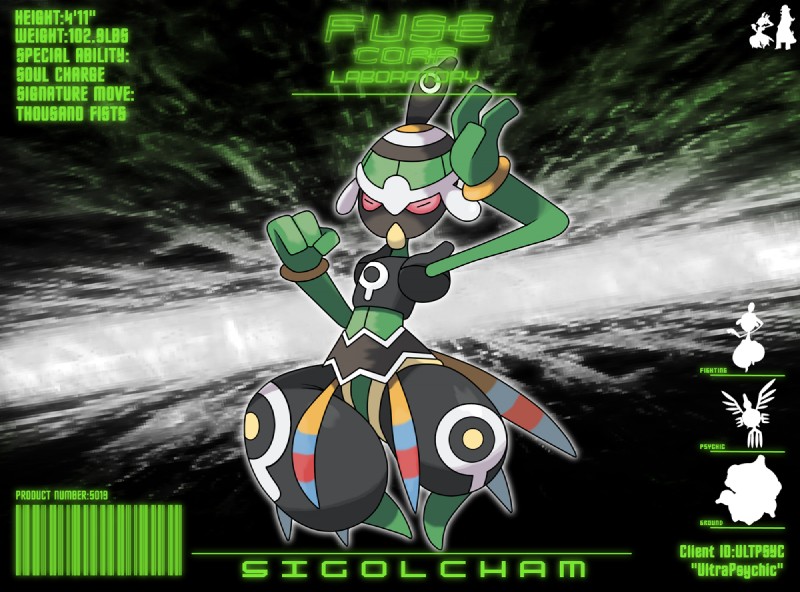 alternate_species ambiguous_gender fusion solo text dragonith fakemon nintendo pokemon claydol generation_3_pokemon generation_5_pokemon humanoid medicham pokemon_(species) sigilyph english_text