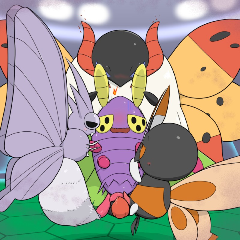 arthropod_abdomen arthropod_abdomen_genitalia arthropod_abdomen_penis blush feral frottage genitals group male male/male penile penis sex tapering_penis apc_(artist) nintendo pokemon arthropod dustox generation_1_pokemon generation_3_pokemon generation_4_pokemon generation_5_pokemon insect lepidopteran mothim pokemon_(species) venomoth volcarona 1:1