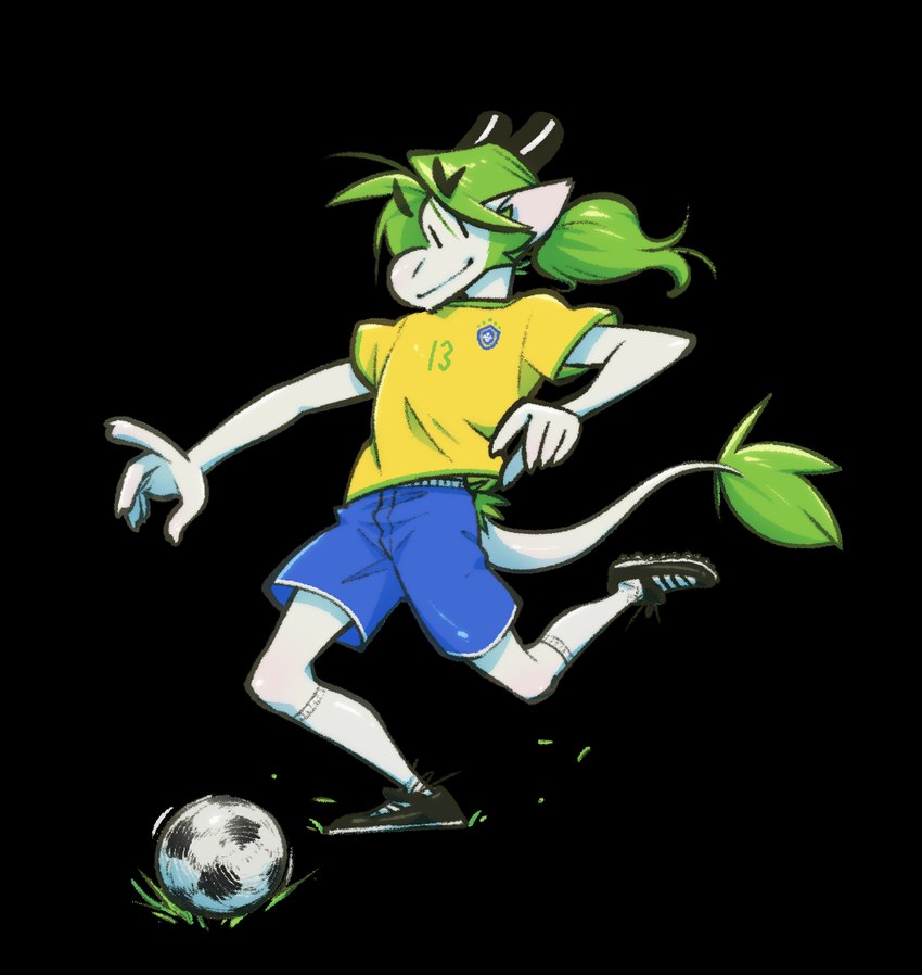 5_fingers anthro ball biped blue_bottomwear blue_clothing blue_shorts bottomwear clothing fingers green_hair hair horn male shirt shorts simple_background soccer_ball soccer_uniform solo sportswear tail tail_tuft topwear transparent_background tuft uniform yellow_clothing yellow_shirt yellow_topwear john_mausson mythology john_mausson_(character) dragon eastern_dragon mythological_creature mythological_scalie scalie alpha_channel