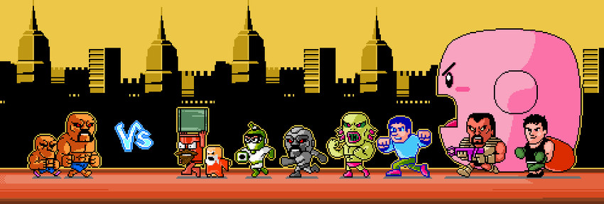 barrel facial_hair green_body green_scales grey_body grey_skin group gun human_focus large_group machine muscular mustache pink_body pink_skin ranged_weapon red_eyes scales size_difference weapon ionrayner abobo's_big_adventure arc_system_works capcom double_dragon kirby_(series) mega_man_(series) nintendo pro_wrestling_(nes) punch-out!! the_legend_of_zelda urban_champion abobo aboboy beardy_barrel bubble_man kirby little_mac old_man_(tloz) robobobo shooter_gavin the_amazon_(pro_wrestling) animal_humanoid fish fish_humanoid human humanoid mammal marine marine_humanoid robot digital_media_(artwork) pixel_(artwork) father_(lore) father_and_child_(lore) father_and_son_(lore) parent_(lore) parent_and_child_(lore) parent_and_son_(lore) son_(lore)