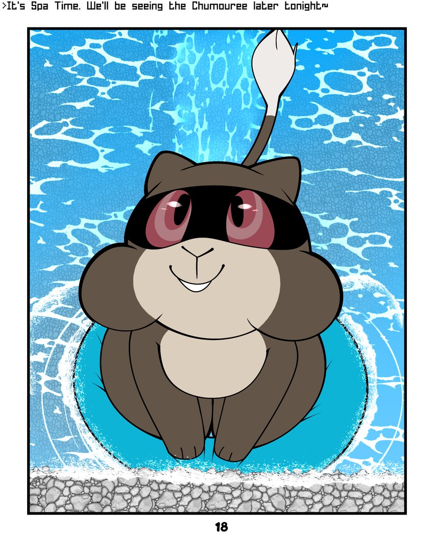 ambiguous_gender anthro floatie floating inflatable pool poolside smile smiling_at_viewer solo stone_floor text water softestpuffss nintendo pokemon pokemon_mystery_dungeon rodent_powered_(softestpuffss) spike_chunsoft generation_5_pokemon patrat pokemon_(species) 4:5 absurd_res english_text hi_res story story_at_source story_in_description