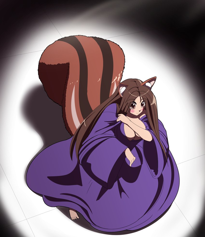 barefoot big_breasts blush breasts brown_eyes brown_hair cleavage clothed clothing feet female hair implied_transformation long_hair micro oversized_clothing shrinking size_transformation solo transformation kojiro-brushard malkai_(malkaiwot) animal_humanoid humanoid mammal mammal_humanoid rodent rodent_humanoid sciurid sciurid_humanoid tree_squirrel_humanoid 2018 hi_res