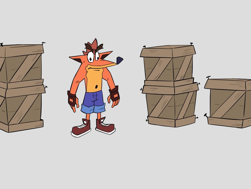 crash bandicoot (crash bandicoot (series) and etc) created by thef1amethr0wer