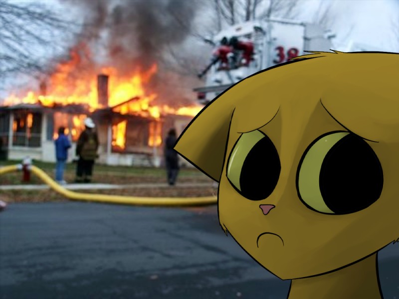 anthro blurred_background building burning_building female fire firefighter group house outside parody photo_background pouting real sad solo_focus axon-griegor third-party_edit bethesda_game_studios disaster_girl microsoft oblivion prequel_adventure the_elder_scrolls katia_managan felid human khajiit mammal 2011 4:3 digital_media_(artwork) mixed_media photography_(artwork) shopped