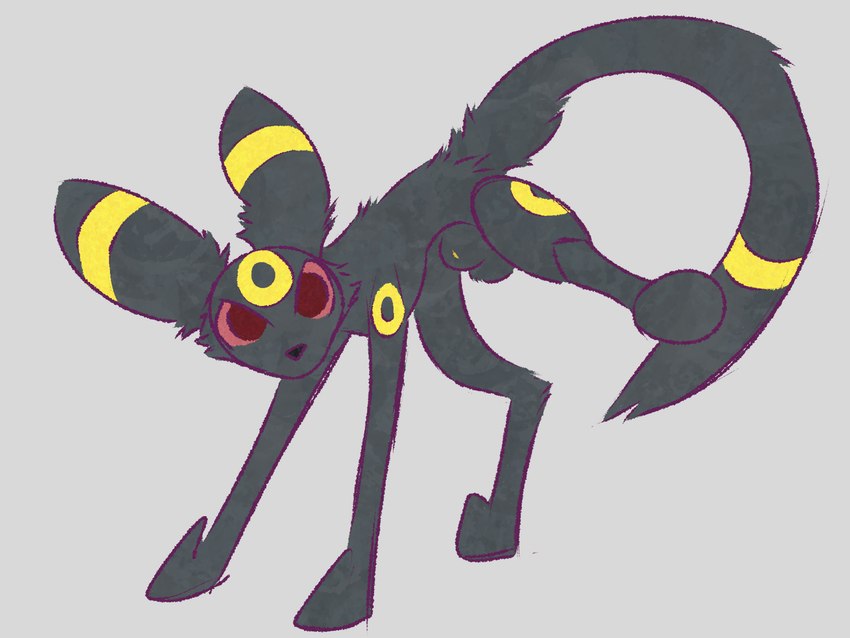 animal_genitalia balls feral genitals looking_at_viewer male presenting presenting_sheath sheath simple_background slim solo spread_legs spreading soft_bugg_(artist) nintendo pokemon eeveelution generation_2_pokemon pokemon_(species) umbreon 4:3 hi_res