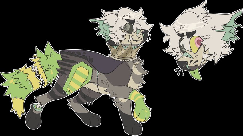 ambiguous_gender black_eyebrows black_nose candy_gore digitigrade eyebrows feral feral_with_hair fur gore green_inner_ear green_inner_ear_fluff green_tongue grey_body grey_eyes grey_fur grey_hair grey_sclera hair heterochromia inner_ear_fluff mismatched_pupils notched_ear outline paws pink_eyes pupils simple_background snout solo surgical_suture tail teeth tongue tongue_out transparent_background tuft unusual_pupils white_outline yellow_sclera jaspering canid canine duskky mammal patchwork_creature 2020 alpha_channel digital_drawing_(artwork) digital_media_(artwork) flat_colors hi_res