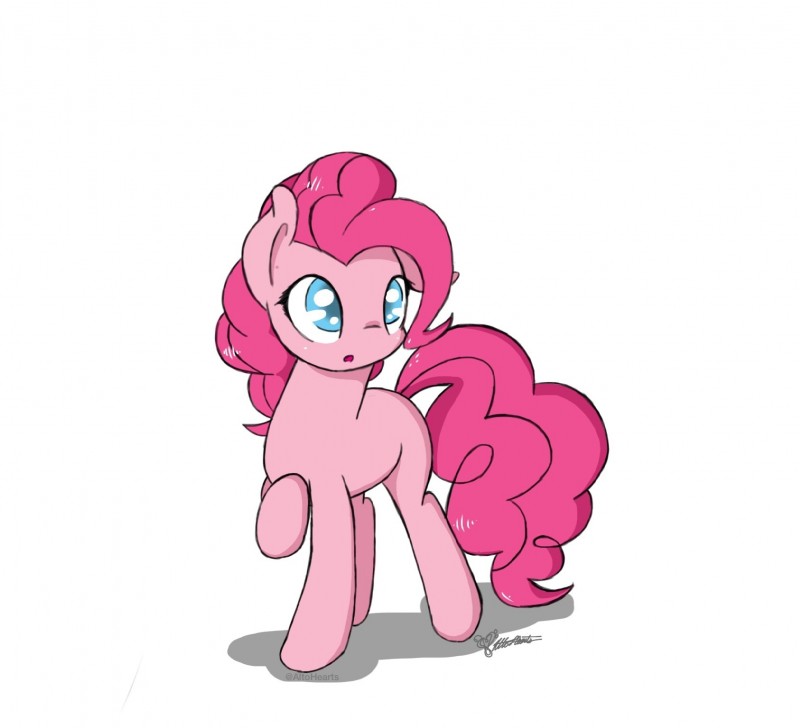 blue_eyes female feral fur hair pink_body pink_fur pink_hair quadruped simple_background solo white_background altohearts friendship_is_magic hasbro my_little_pony pinkie_pie_(mlp) earth_pony equid equine horse mammal pony 2014 hi_res