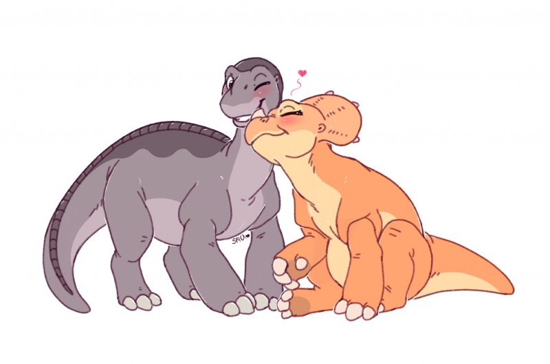 cera and littlefoot (the land before time and etc) created by smileeeeeee