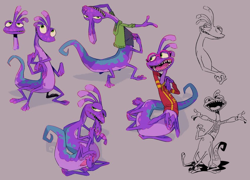 randall boggs (monsters inc and etc) created by flookz