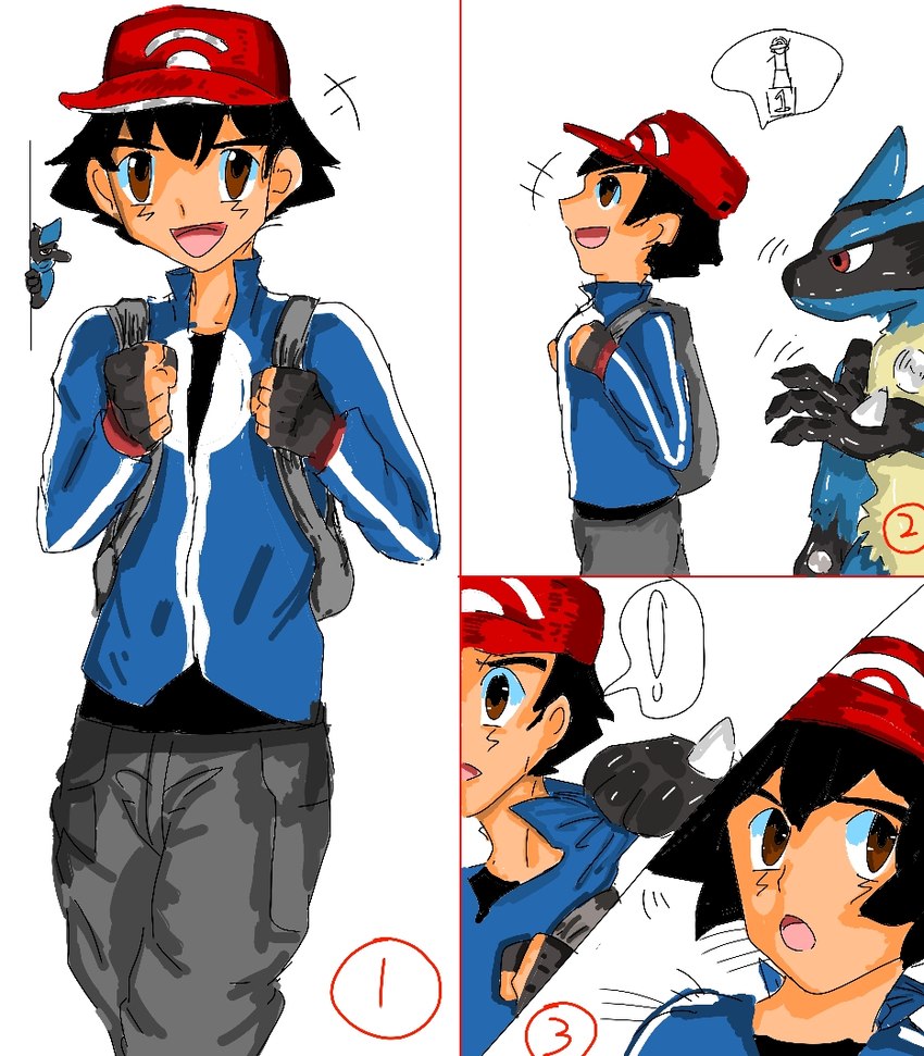 anthro catch drone duo latex male male/male transformation haiae nintendo pokemon ash_ketchum pokemon_trainer generation_4_pokemon goo_creature human latex_creature living_latex lucario mammal pokemon_(species) digital_media_(artwork) microsoft_paint_(artwork)