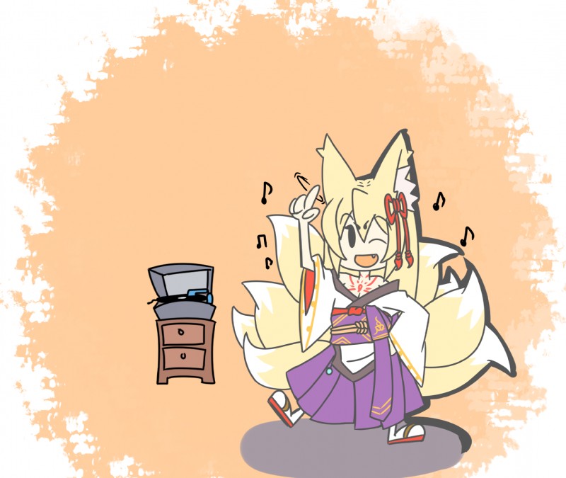 blonde_hair dancing fangs female hair monster_girl_(genre) solo teeth grandmastag monster_girl_quest tamamo animal_humanoid canid canid_humanoid canine canine_humanoid fox fox_humanoid humanoid mammal mammal_humanoid hi_res