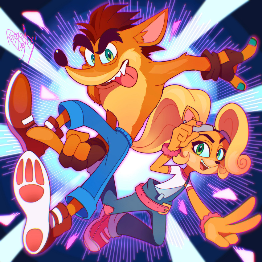 coco bandicoot and crash bandicoot (crash bandicoot (series) and etc) created by m5mona