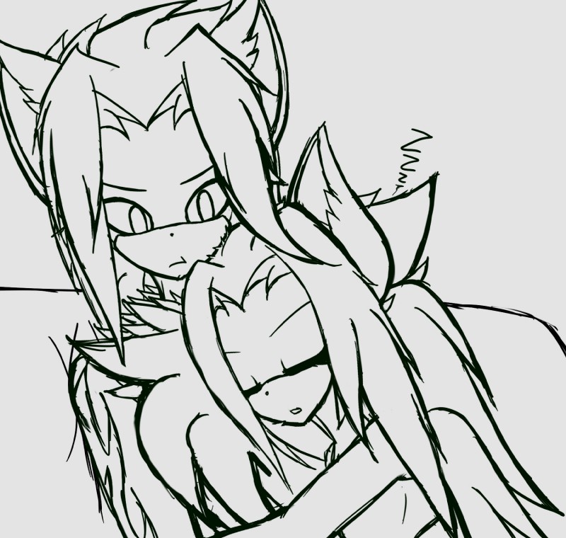 anthro clothing duo female fur hair long_hair male simple_background sleeping blakethehedgehog16 sega sonic_the_hedgehog_(series) hiro_matsuki shina_matsuki eulipotyphlan hedgehog mammal 2016 digital_media_(artwork) hi_res sketch brother_(lore) brother_and_sister_(lore) sibling_(lore) sister_(lore)