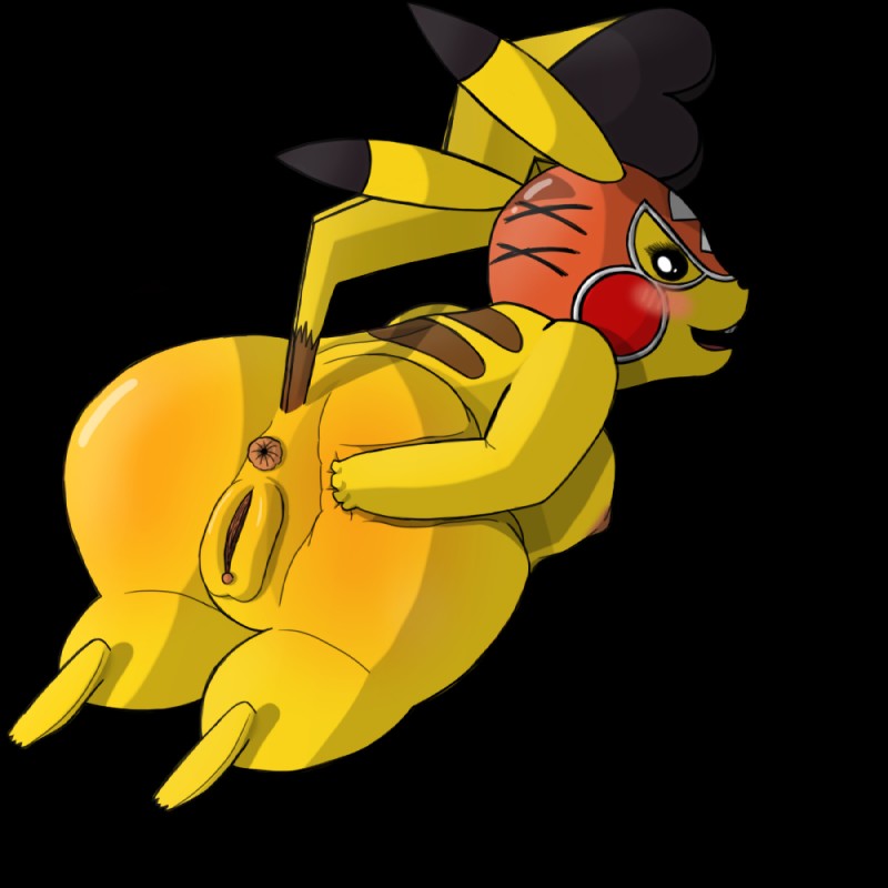 anus big_butt butt cleft_tail clothing cosplay_pikachu_(costume) costume female genitals presenting presenting_hindquarters pussy solo tail epikkurf nintendo pokemon cosplay_pikachu_(character) pikachu_libre generation_1_pokemon pikachu pokemon_(species) 1:1 alpha_channel