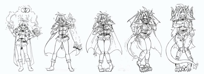 annoyed anthro armor basic_sequence big_breasts biped blush book breast_expansion breasts butt butt_expansion cape clothing covering covering_self embarrassed expansion fangs female five_frame_image five_frame_sequence footwear growth hand_on_breast happy human_to_anthro knife linear_sequence looking_at_viewer magic multi_frame_sequence navel nipple_outline open_mouth pigeon_toed shoes simple_background smile snout solo spade_tail species_transformation standing surprise tail tail_growth teeth torn_clothing transformation transformation_sequence white_background wide_hips sutibaru mythology slayers lina_inverse dragon human mammal mythological_creature mythological_scalie scalie 2012 absurd_res hi_res monochrome sequence