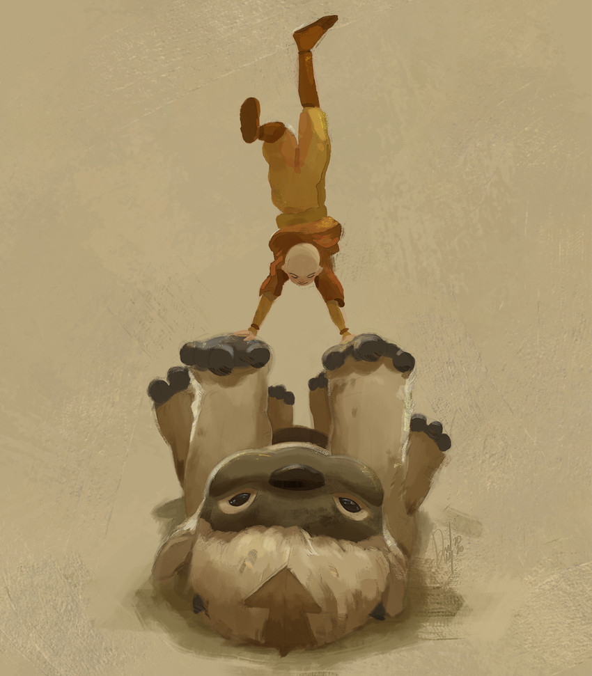 aang and appa (avatar: the last airbender and etc) created by tamberella