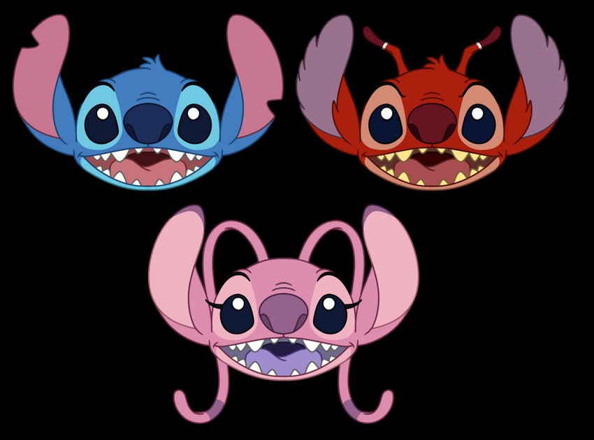 antennae_(anatomy) antennae_markings blue_body blue_eyes blue_fur blue_nose disembodied_head ear_markings eyelashes facial_markings fur group head_markings head_tuft looking_at_viewer markings multicolored_antennae notched_ear open_mouth open_smile pink_body pink_fur purple_eyes purple_markings purple_mouth purple_nose purple_tongue red_body red_fur red_nose simple_background smile teeth tongue transparent_background trio tuft yellow_teeth manicwolf disney lilo_and_stitch angel_(lilo_and_stitch) leroy_(lilo_and_stitch) stitch_(lilo_and_stitch) alien experiment_(lilo_and_stitch) 2022 alpha_channel digital_media_(artwork) flat_colors