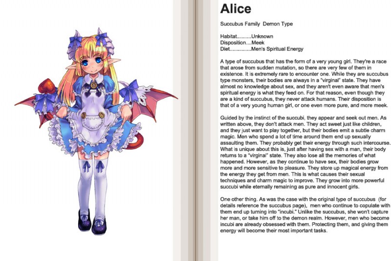 alice (monster girl encyclopedia and etc) created by kenkou cross and third-party edit