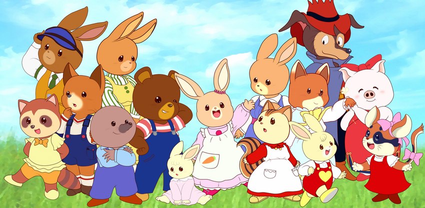 suzie squirrel, christine, gretel, johnny, marcel, and etc (shin maple town monogatari and etc) created by komeya