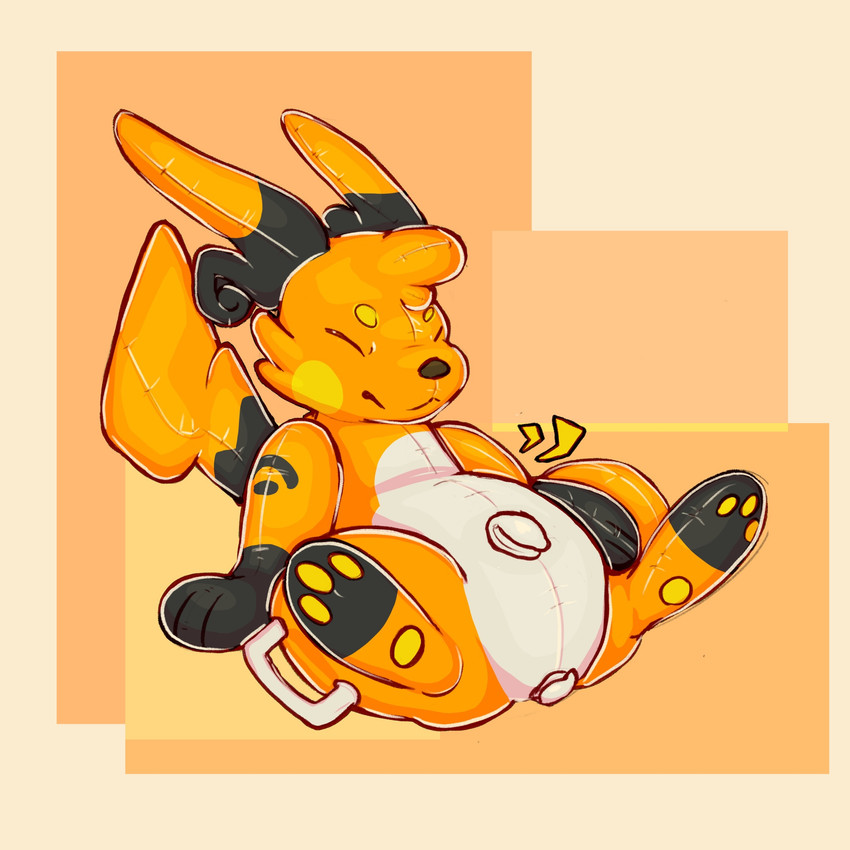 ambiguous_gender belly eyes_closed feral fusion handles_on_thighs inflatable nozzle_on_belly nozzle_on_taint null presenting solo devouredgutz nintendo pokemon toychu_(character) animate_inanimate generation_9_pokemon living_inflatable living_pool_toy mega_evolution mega_raichu mega_raichu_x mega_raichu_y pokemon_(species) 1:1 absurd_res hi_res