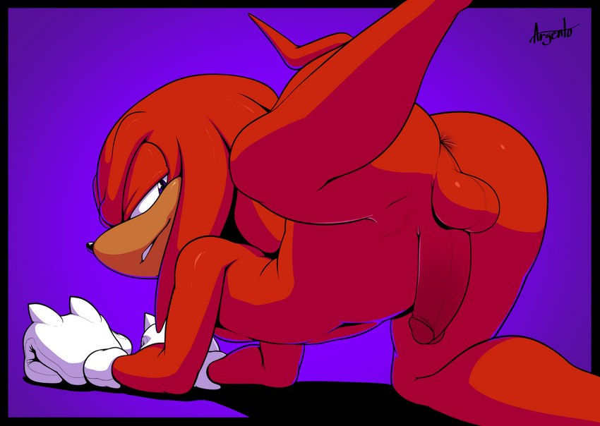 knuckles the echidna (sonic the hedgehog (series) and etc) created by argento