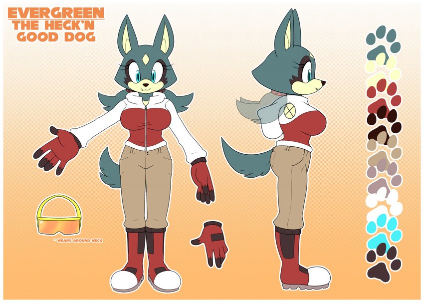 evergreen and fan character (sonic the hedgehog (series) and etc) created by toxicko