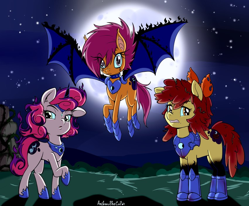 apple bloom, scootaloo, and sweetie belle (friendship is magic and etc) created by anibaruthecat