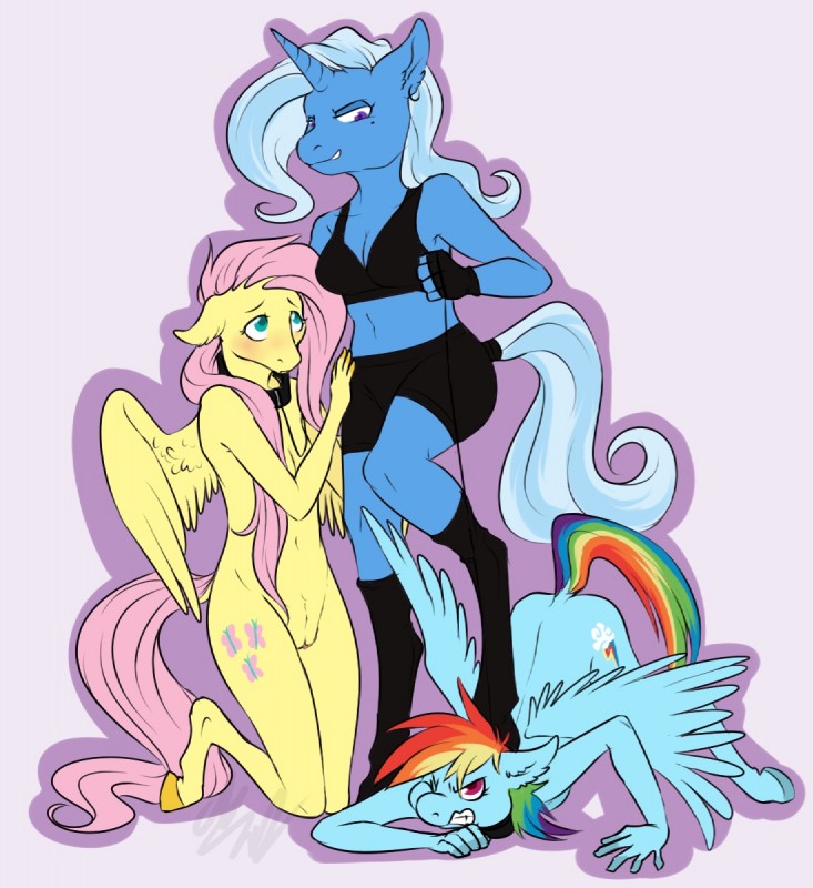 fluttershy, rainbow dash, and trixie (friendship is magic and etc) created by cartoonlion