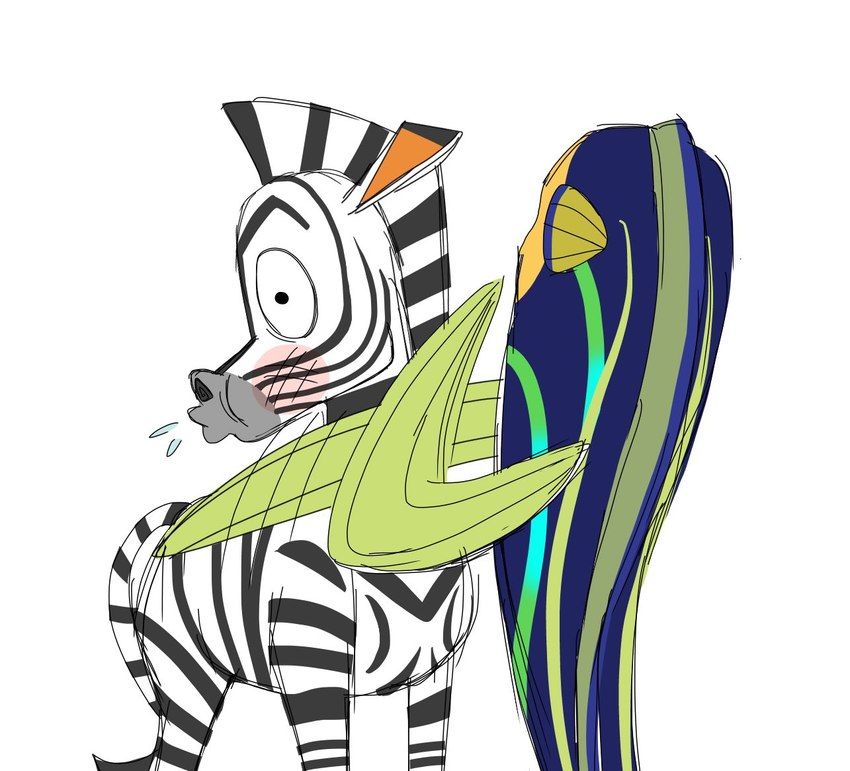 duo face_slap male multicolored_body oscars shark_tail simple_background voice_actor_joke sidruni dreamworks madagascar_(series) shark_tale will_smith_slapping_chris_rock marty_(madagascar) oscar_(shark_tale) equid equine fish mammal marine zebra crossover meme