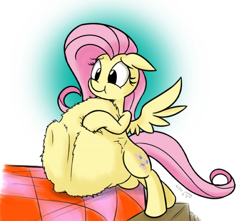 cutie_mark feathered_wings feathers female feral fur hair hooves long_hair pink_hair solo vore wings yellow_body yellow_fur bellspurgebells friendship_is_magic hasbro my_little_pony mythology fluttershy_(mlp) equid equine mammal mythological_creature mythological_equine pegasus