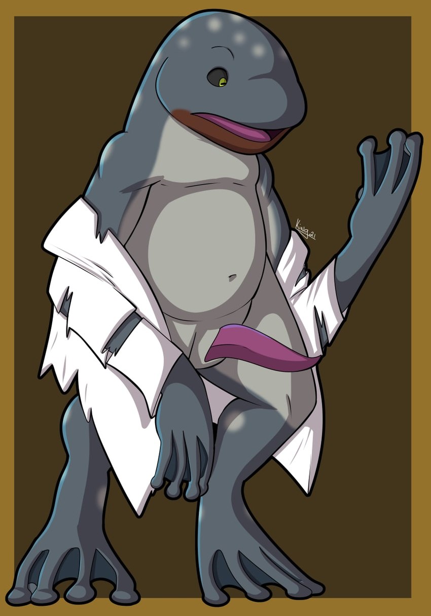 animal_genitalia anthro clothing coat confusion erection genital_slit genitals horizontal_pupils lab_coat male penis pupils purple_penis solo topwear transformation kingdraws capcom resident_evil amphibian bow_experiment_(resident_evil) frog hunter_(resident_evil) hunter_gamma_(resident_evil) monster reptile scalie t-virus_mutant_(resident_evil) hi_res