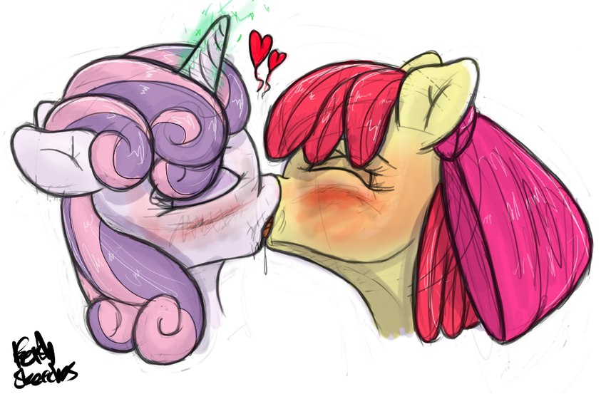 apple bloom and sweetie belle (friendship is magic and etc) created by fetishsketches