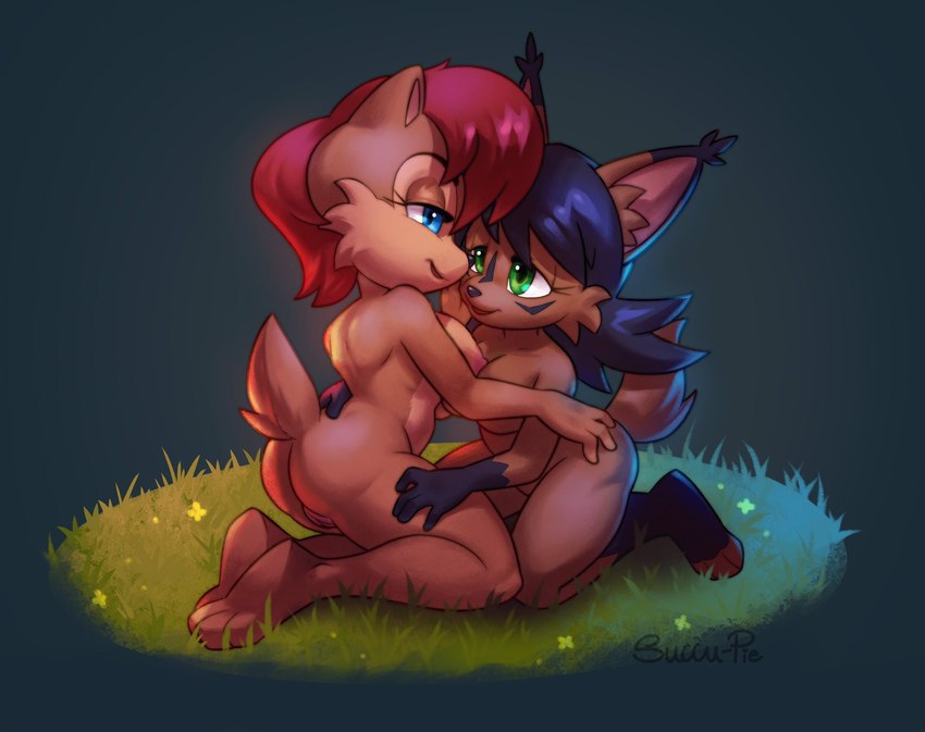 nicole the lynx and sally acorn (sonic the hedgehog (archie) and etc) created by succu-pie