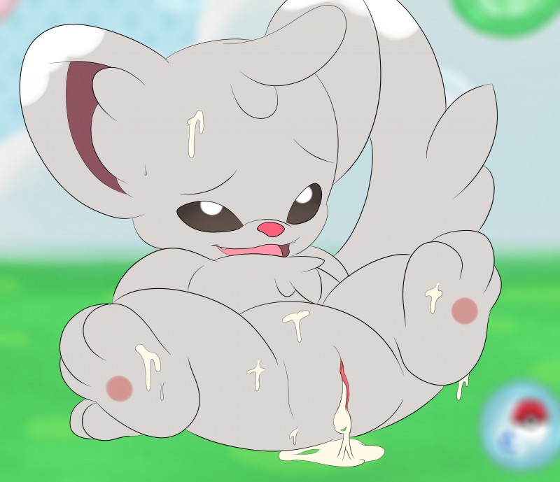 3_toes anthro bodily_fluids cum feet female genital_fluids genitals paws pussy semi-anthro solo spent spreading toes kieba nintendo pokemon pokemon_amie generation_5_pokemon minccino pokemon_(species) absurd_res hi_res