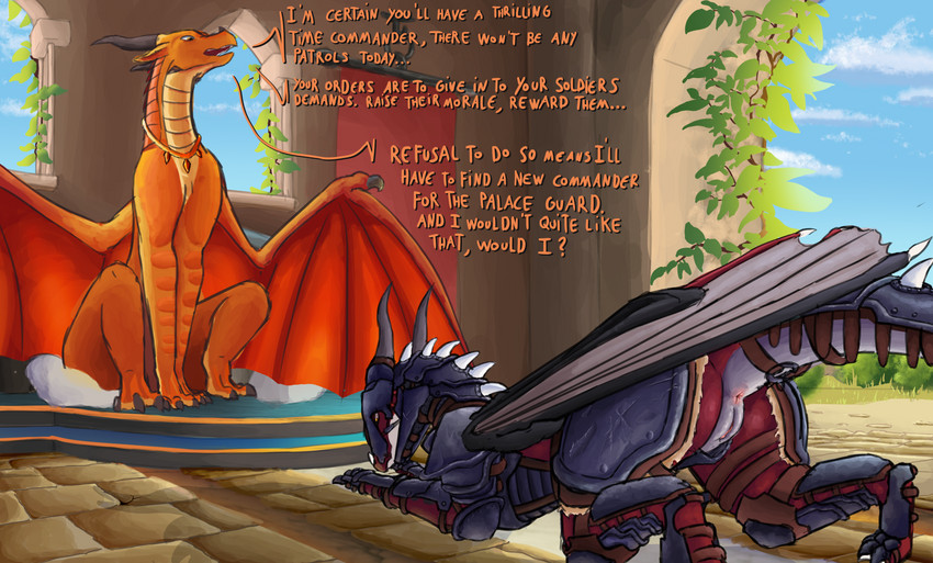 fey and scarlet (wings of fire and etc) created by dragonsponies