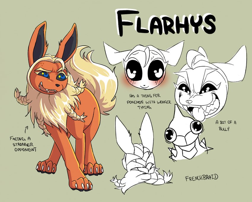 fan character and flarhys (nintendo and etc) created by bookabashka