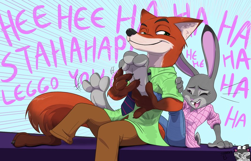 judy hopps and nick wilde (zootopia and etc) created by sharky-b