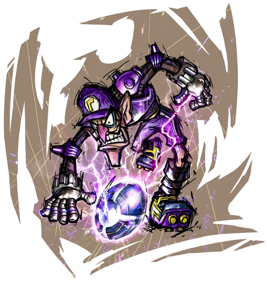 waluigi (mario strikers and etc) created by unknown artist