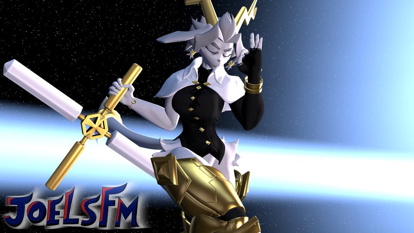 anthro antlers breasts clothed clothing dream_breaker_(pseudoregalia) eyebrows eyes_closed female female_anthro fur grey_body grey_fur grey_hair hair horn melee_weapon monotone_body monotone_fur solo star tail thick_eyebrows weapon joelsfm pseudoregalia warfare_machine sybil_(pseudoregalia) warfare_sybil bovid caprine goat hybrid jackalope lagomorph leporid mammal rabbit 16:9 3d_(artwork) 4k absurd_res digital_media_(artwork) hi_res source_filmmaker_(artwork) widescreen