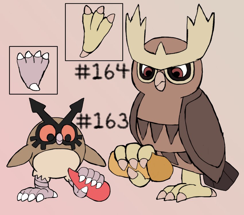 ambiguous_gender beak erection feathers feet feral foot_fetish foot_play footjob genitals group hashtag id_number male number penis red_eyes sex simple_background talonjob talons tapering_penis text toes wings secretsableye nintendo pokemon avian bird generation_2_pokemon hoothoot noctowl pokemon_(species) digital_media_(artwork) hi_res