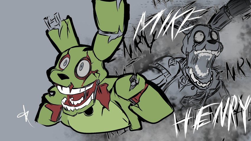 springtrap (five nights at freddy's 3 and etc) created by springhell1201