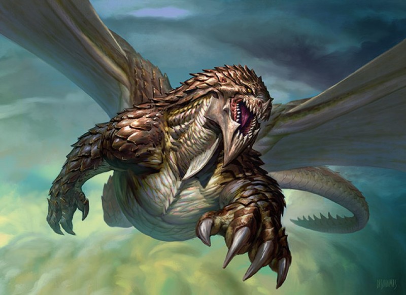 ambiguous_feral ambiguous_gender claws cloud female feral front_view membrane_(anatomy) membranous_wings open_mouth outside reaching_towards_viewer scales sharp_teeth sky solo tail teeth wings eric_deschamps european_mythology hasbro magic:_the_gathering mythology wizards_of_the_coast dromoka dragon mythological_creature mythological_scalie scalie western_dragon official_art